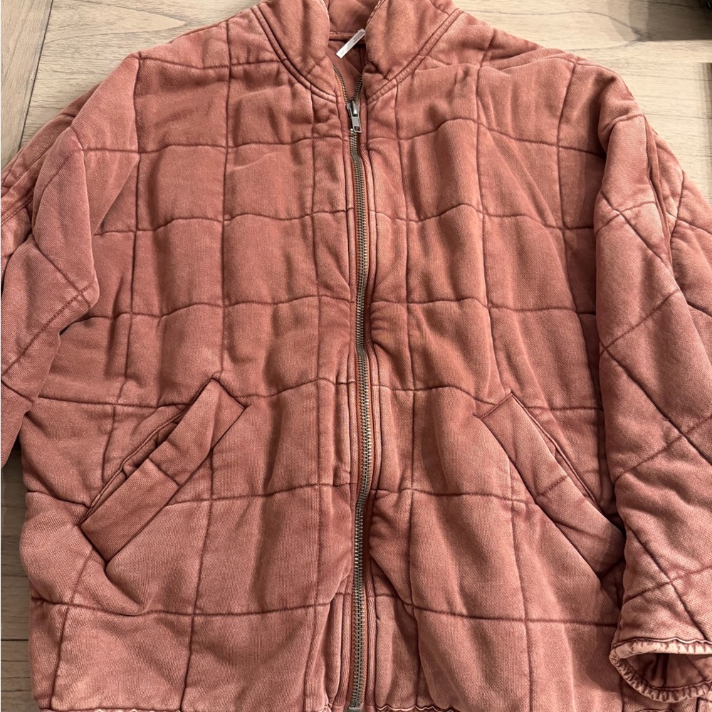 Quilted Burgundy-ish Jacket Free People